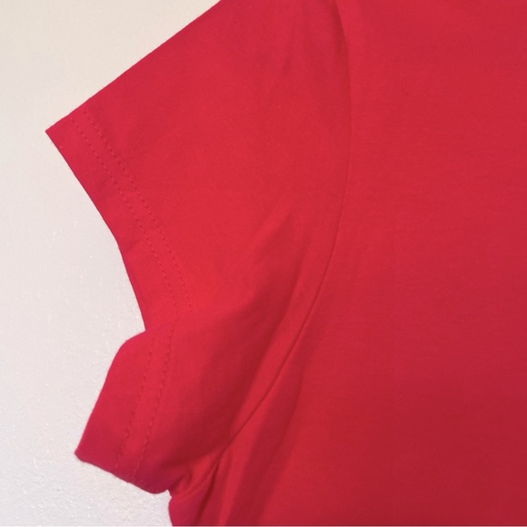 VINTAGE NWOT REEBOK GRAPHIC ( RUNNER) 100% COTTON T SHIRT SIZE LARGE SLIM RED - Picture 2 of 6